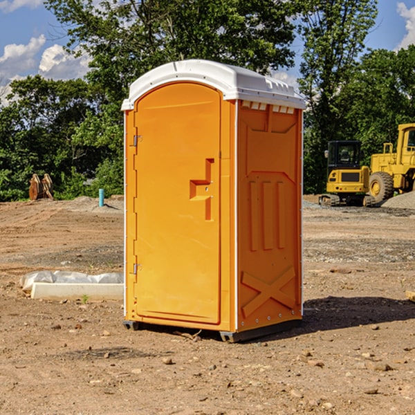 can i customize the exterior of the portable restrooms with my event logo or branding in Tribune KS